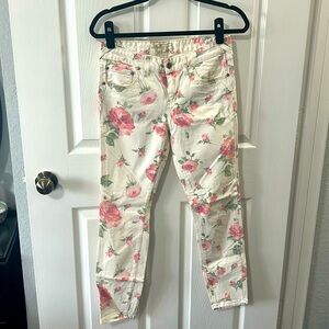Free People Floral Jeans